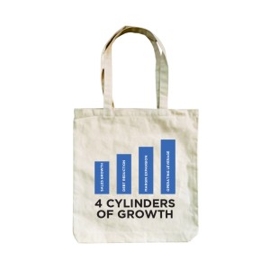 4 Cylinders Tote Bag - White